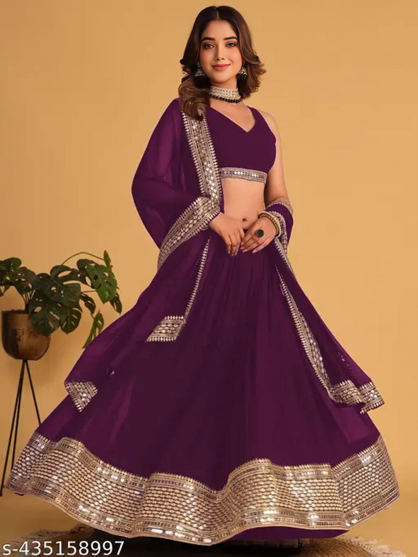Premium Embroidered Georgette Lehenga Choli Set