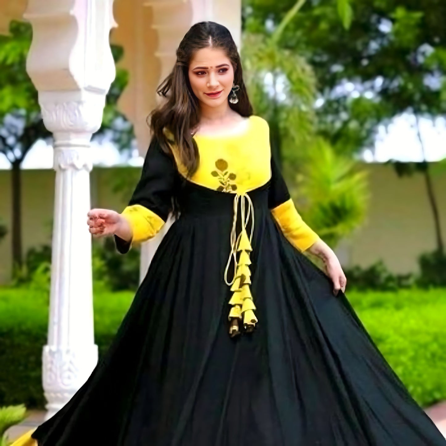 Rayon Premium Anarakli
Floral Printed Gown