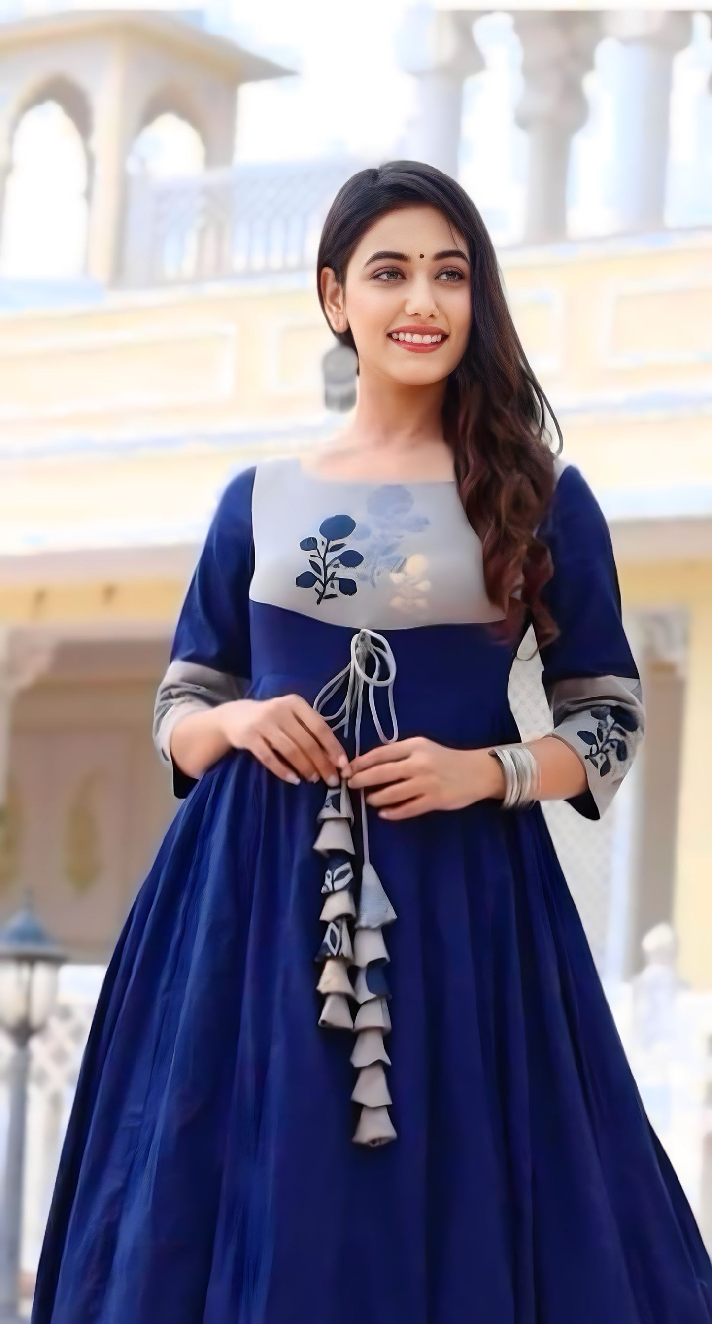 Rayon Premium Anarakli
Floral Printed Gown