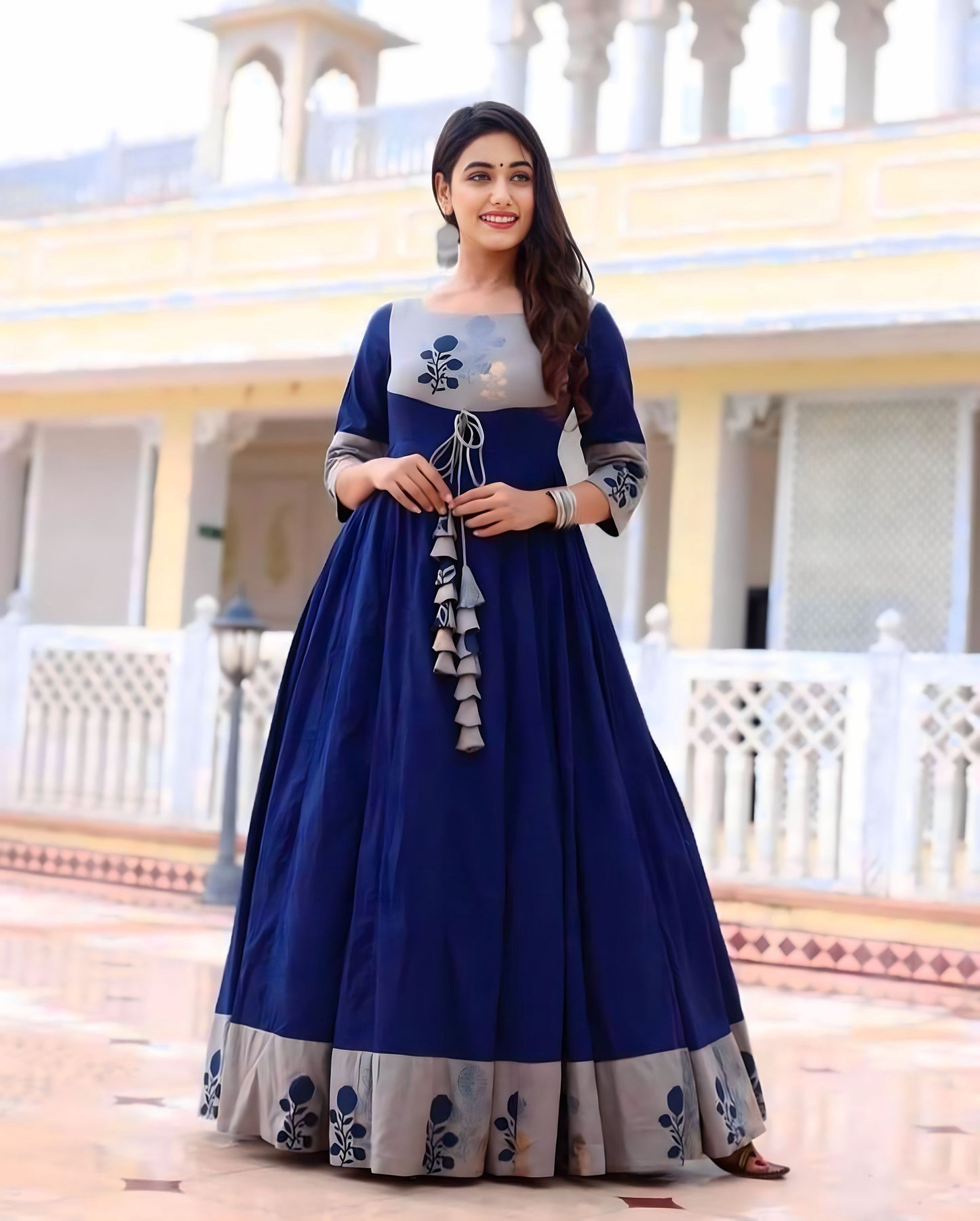 Rayon Premium Anarakli
Floral Printed Gown