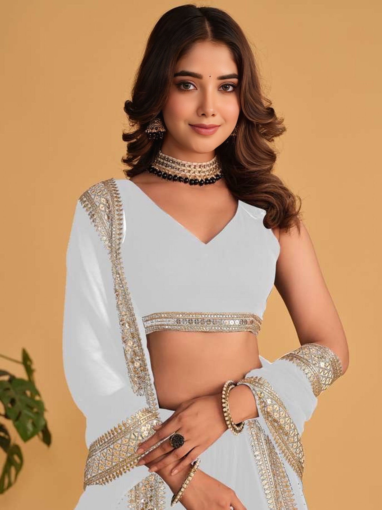 Premium Embroidered Georgette Lehenga Choli Set