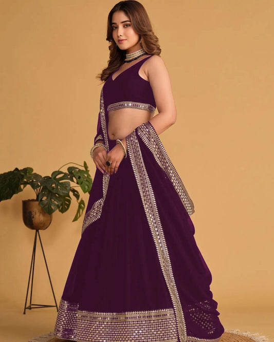 Premium Embroidered Georgette Lehenga Choli Set