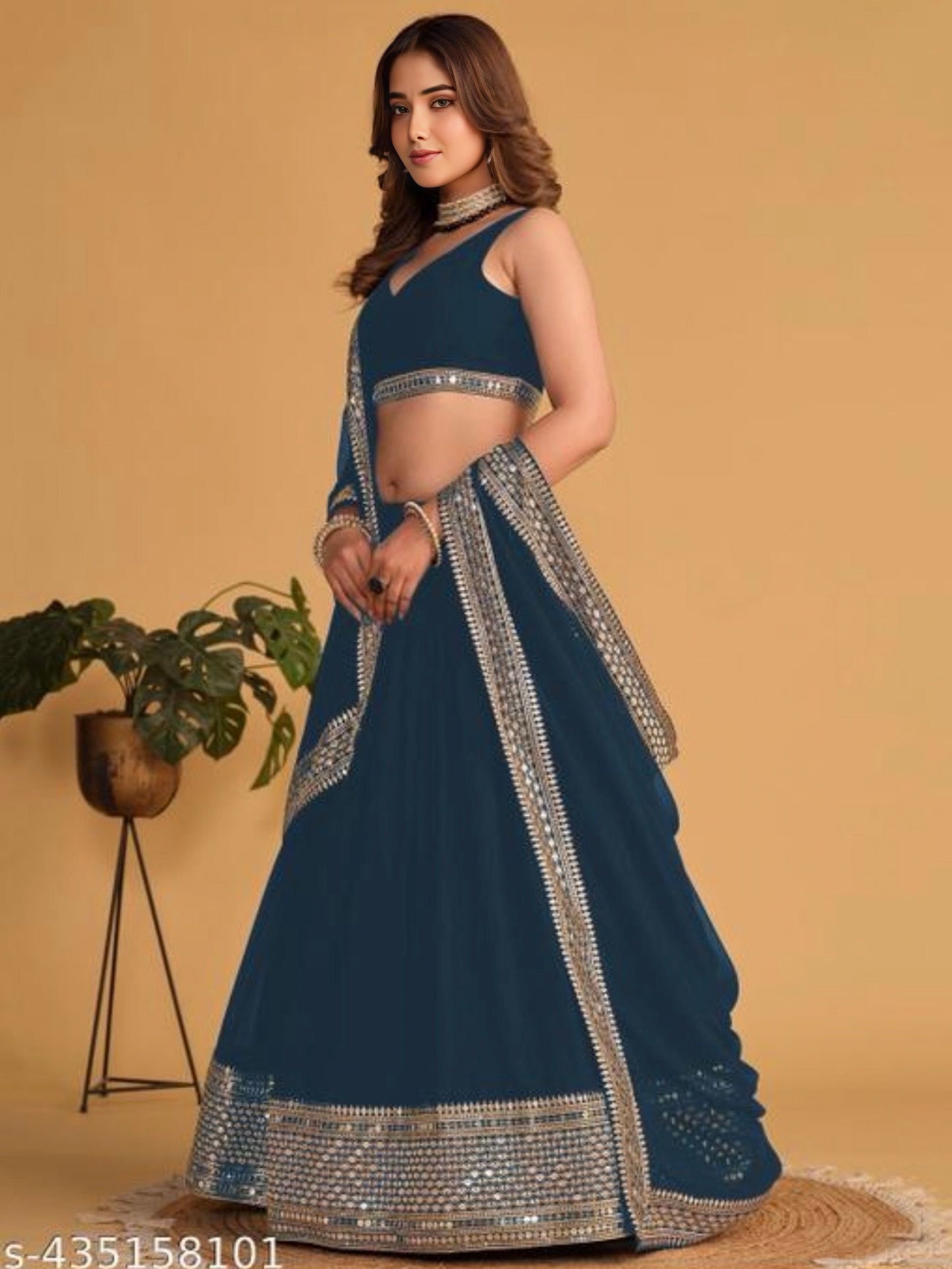 Premium Embroidered Georgette Lehenga Choli Set
