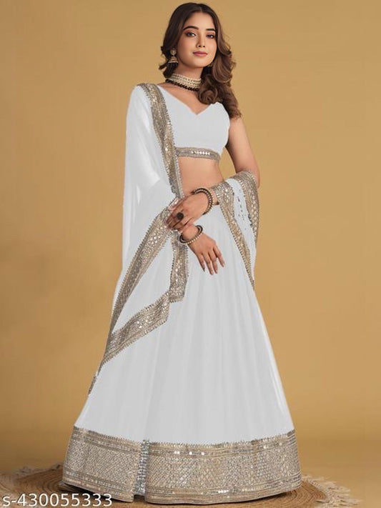 Premium Embroidered Georgette Lehenga Choli Set