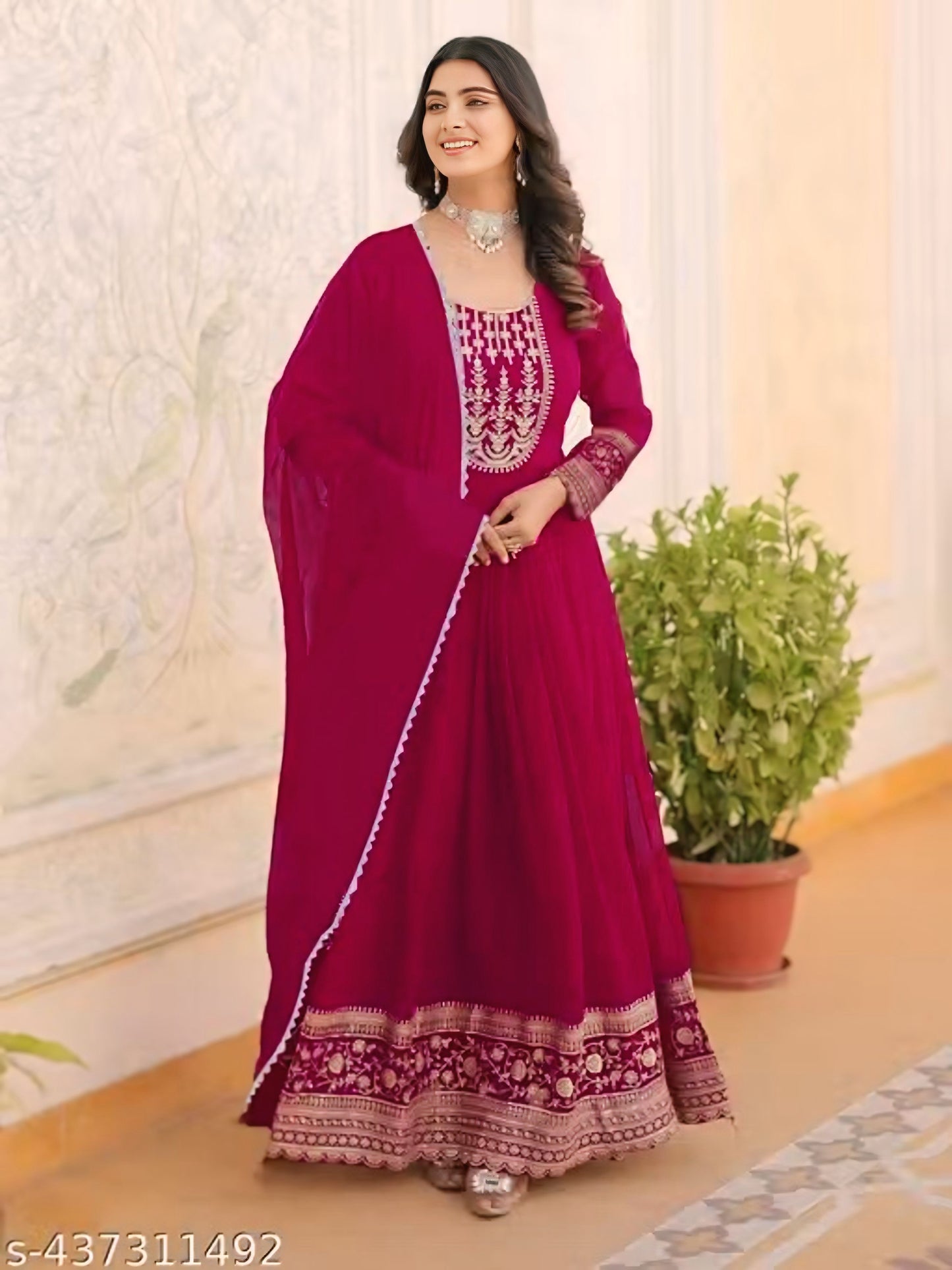 Women Embroidery Premium Georgette
Anarkali Gown With Dupatta