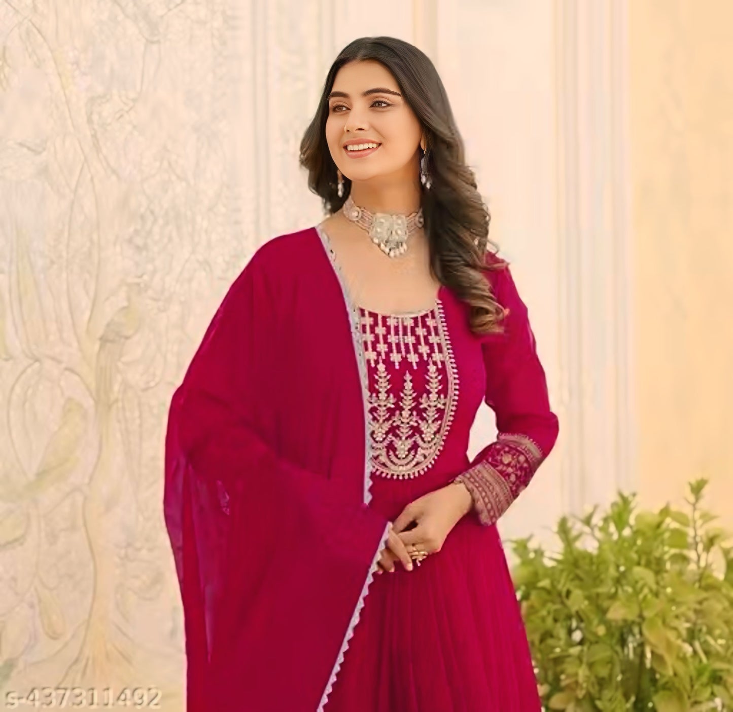Women Embroidery Premium Georgette
Anarkali Gown With Dupatta