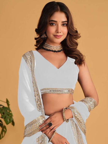 Premium Embroidered Georgette Lehenga Choli Set