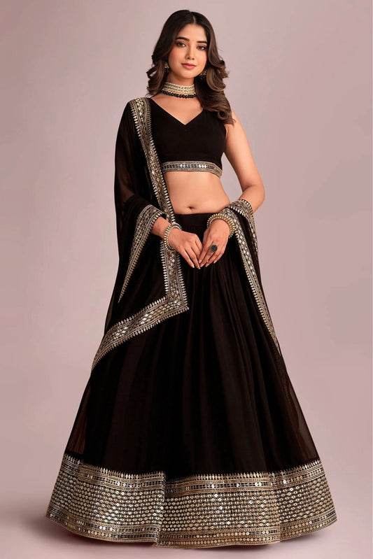 Premium Embroidered Georgette Lehenga Choli Set