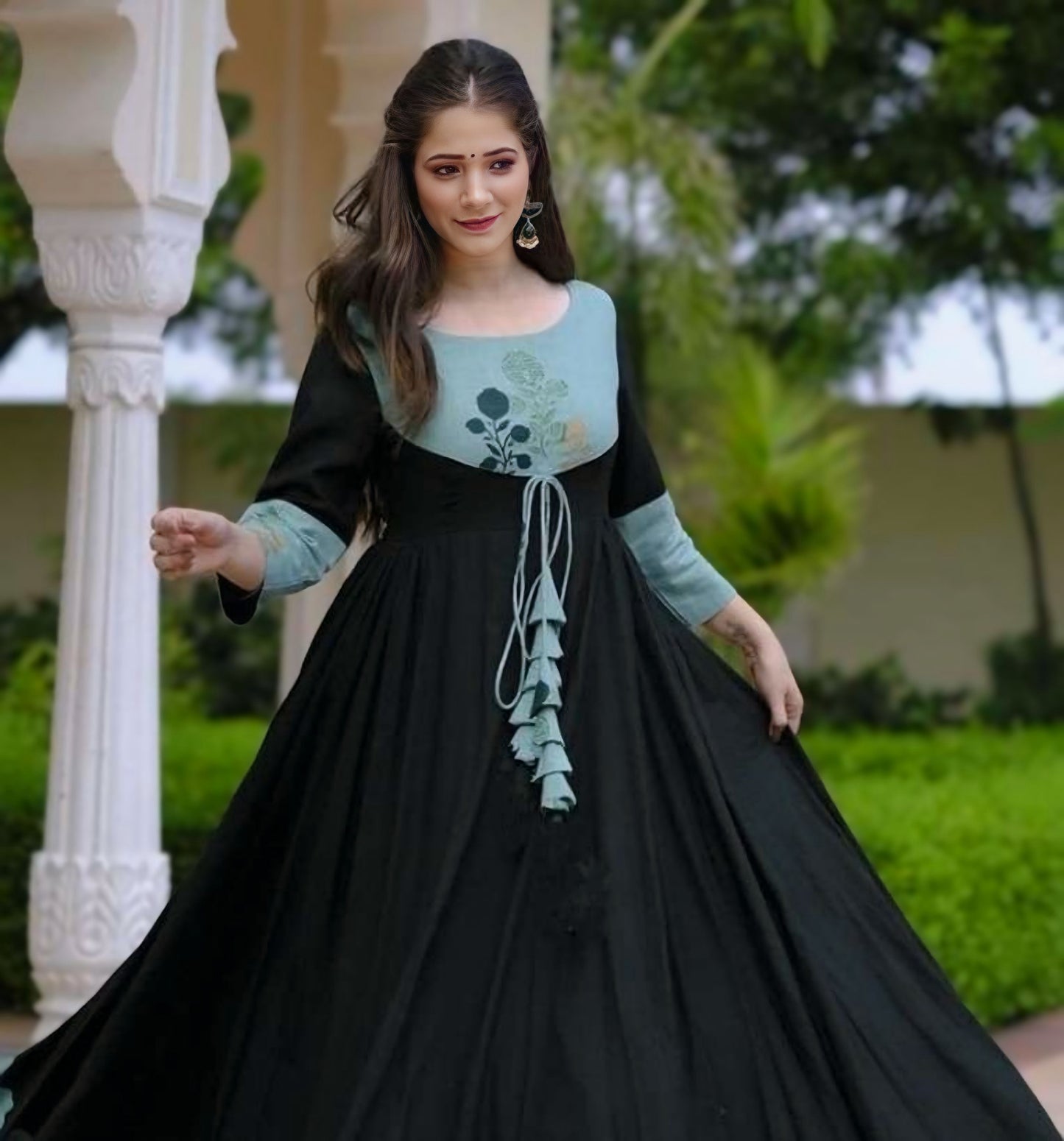 Rayon Premium Anarakli
Floral Printed Gown