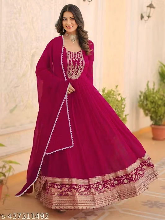 Women Embroidery Premium Georgette
Anarkali Gown With Dupatta